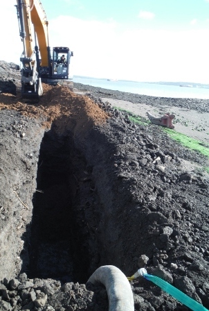 Field trial being undertaken by Contractor on Haulbowline Island.