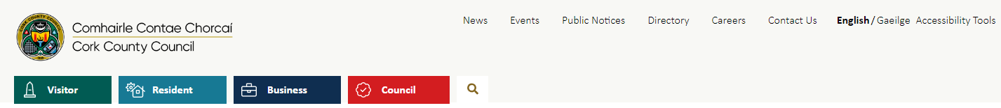 An image of the corkcoco.ie website header