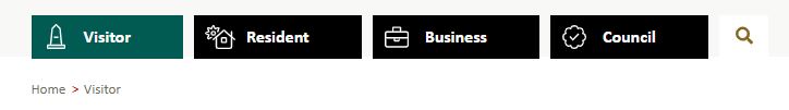 Website pillar menu selected state