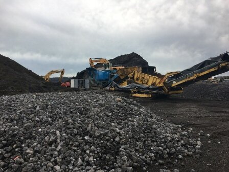 A slag processing machine