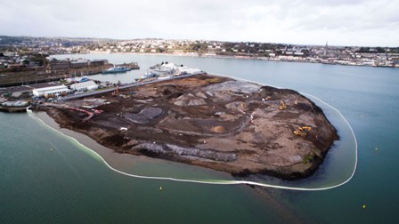 An ariel view of an Island