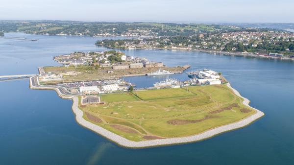 Aerial view of Haulbowline