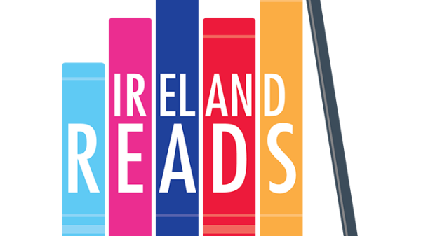 Ireland Reads Logo, cartoon books