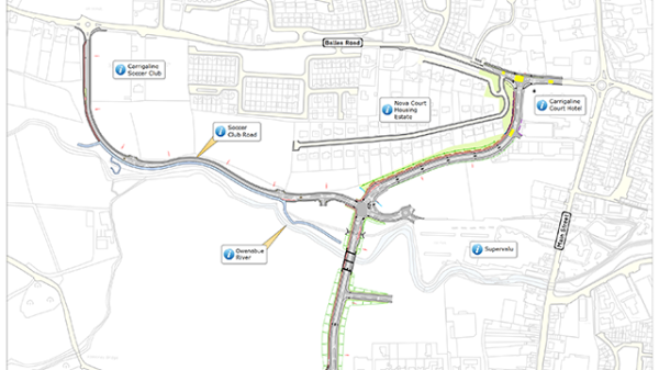 Carrigaline Western Relief Road Layout