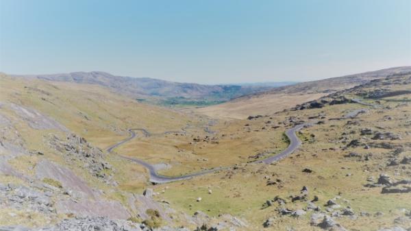 A picture of a rocky mountainous area called Healy's Pass in West Cork