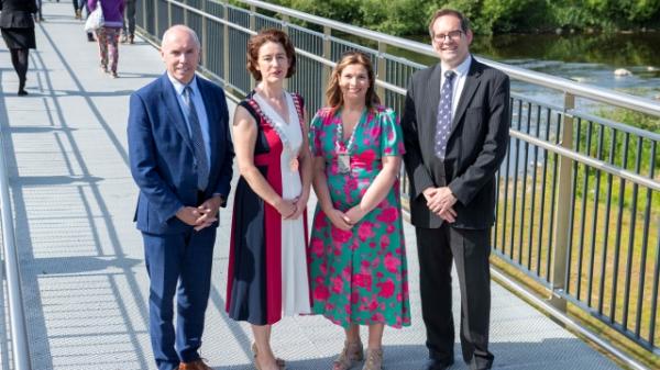 The Mayor of the County of Cork Gillian Coughlan stood on the new Mallow Boardwalk for the opening ceremony