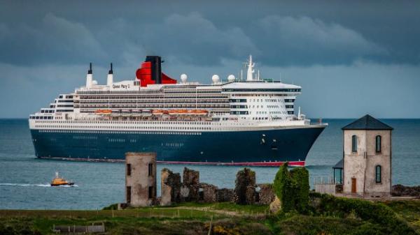 Cruise Ship Queen Mary 2 approaching Roches Point by Anthony O Connor East Cork Camera Group