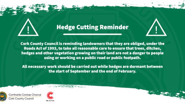 Hedge Cutting Reminder Green Image with Text
