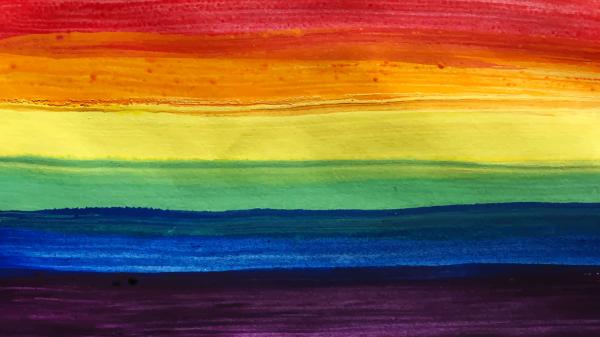 rainbow pattern in watercolor