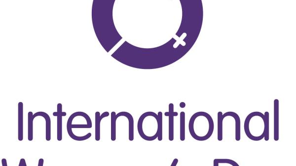 A logo for International Women's Day 2023