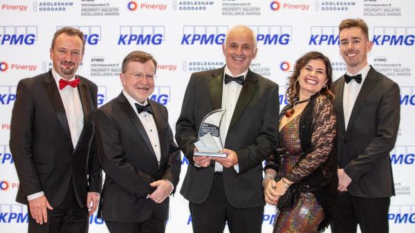 Cork County Council staff accepting the KPMG Public Space Planning Award.