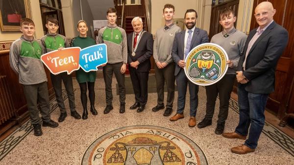 Launch of the Cork County Council's Teen Talk with the transition year students at St Colman's College, Fermoy (22/11/23). 