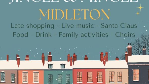 December 6th and 7th. Jingle and mingle Midleton. Late shopping, live music, Santa Claus, Food, Drink, Family Activities, Choirs. Shop Local.