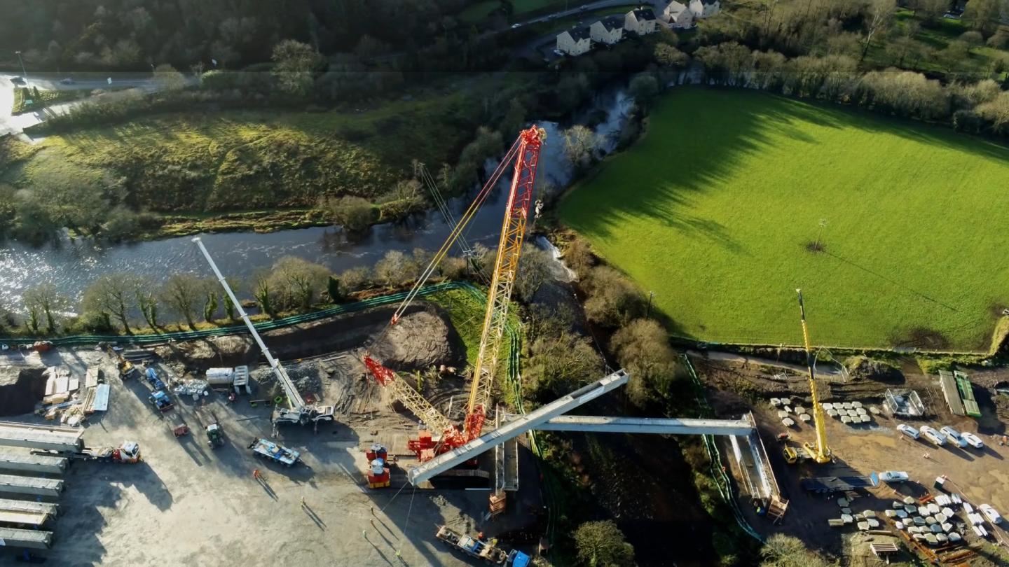 Concrete Bridge Beams on the N22 Baile Bhuirne to Macroom Road Development