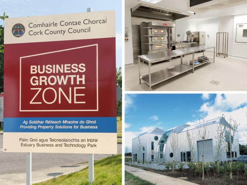 A Collage Business unite Units and a Business estate entrance sign