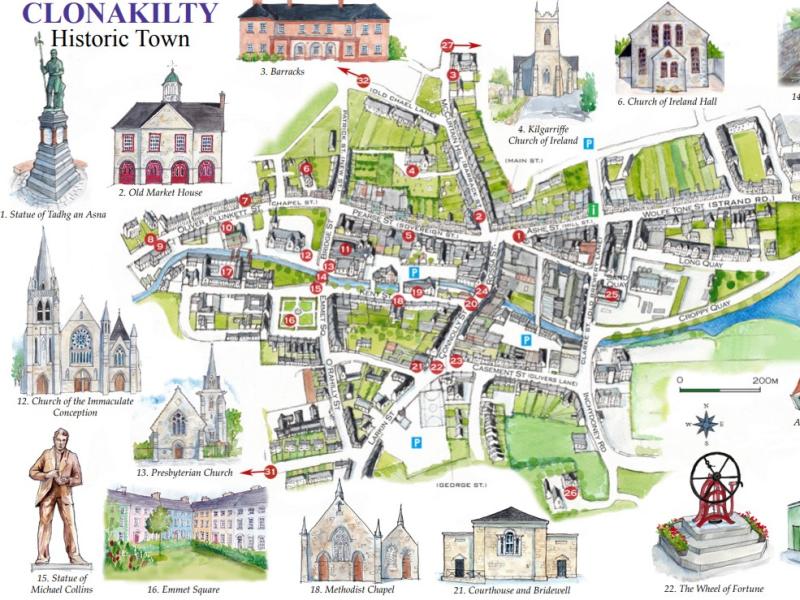 Clonakilty Historic Town map