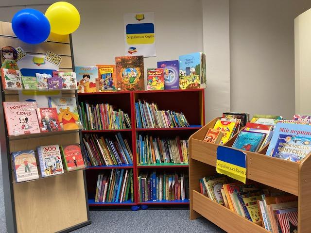 A selection of Ukrainian books in Youghal Library