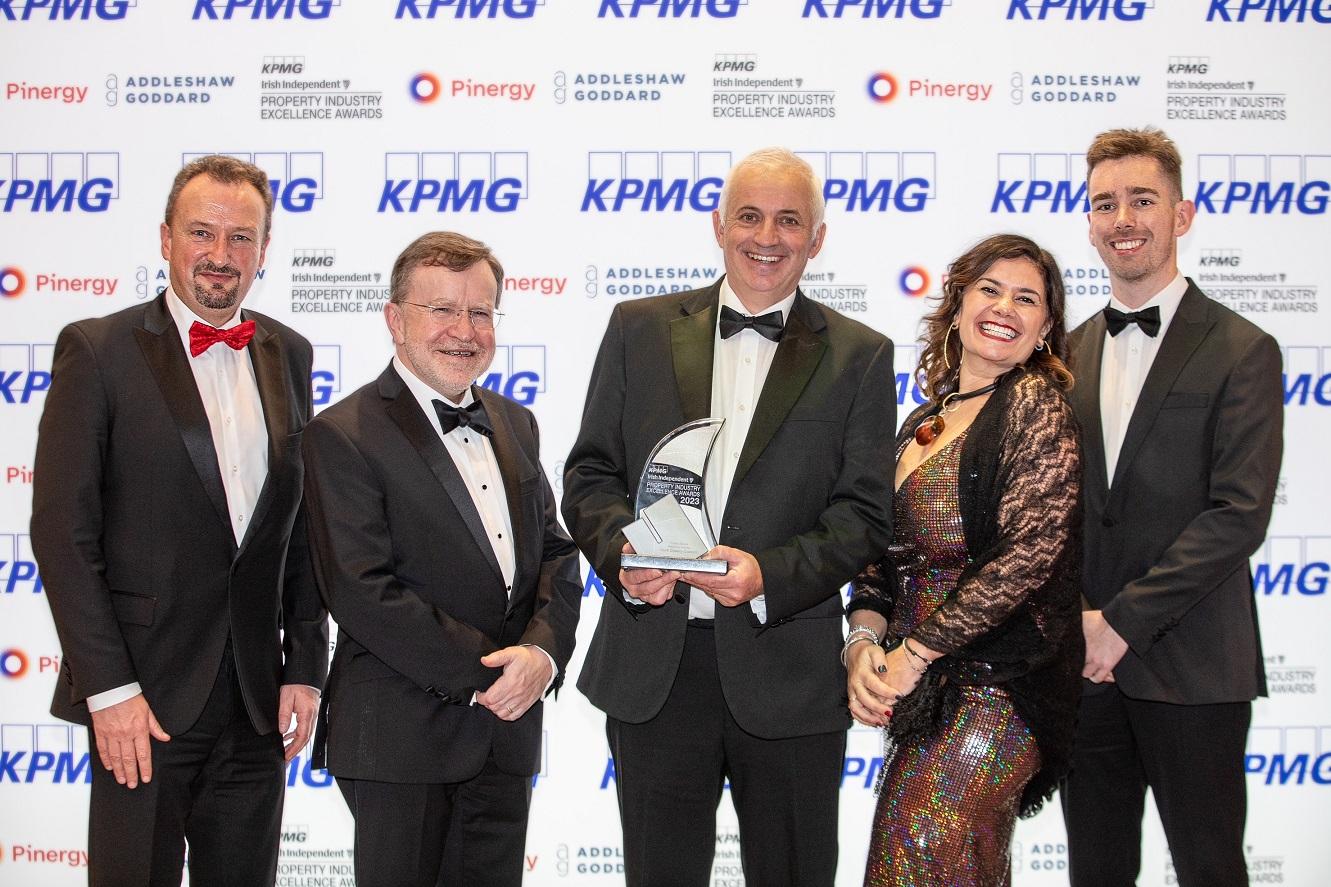 Cork County Council staff accepting the KPMG Public Space Planning Award.