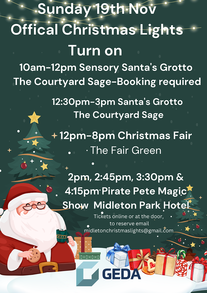 Midleton Christmas Lights Turn on. All details of the day that are advertised on the poster are contained within the event text.