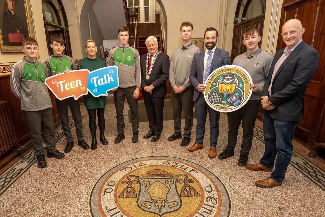 Launch of the Cork County Council's Teen Talk with the transition year students at St Colman's College, Fermoy (22/11/23). 